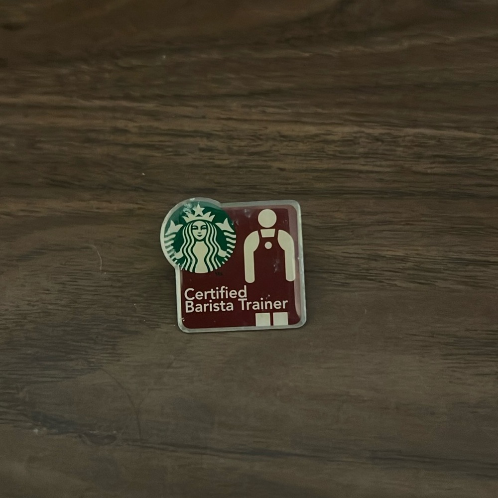 Starbucks certified barista trainer pin